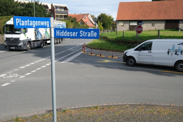 Die Kreuzung Hiddeser Straße/Plantagenweg wird beengt bleiben. - © Sven Koch(LZ)
