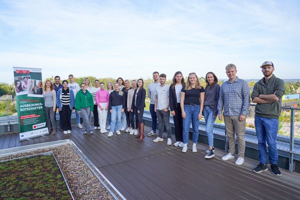 Die teilnehmenden Azubis der dritten Schulung mit Vanessa Boschke von der Koordinierungsstelle Schule – Beruf (ganz links). - © Lippe Bildung eG