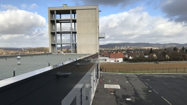 Blick auf den Neubau der Hauptfeuerwache an der Lockhauser Straße. - © Stadt Bad Salzuflen