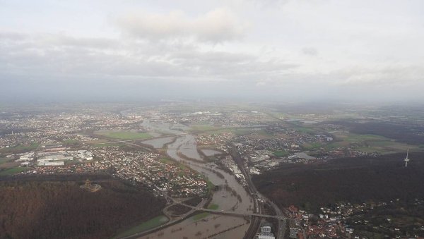 So sah die Region rund um Porta Westfalica Ende Dezember 2023 aus. - © Detlef Wittig