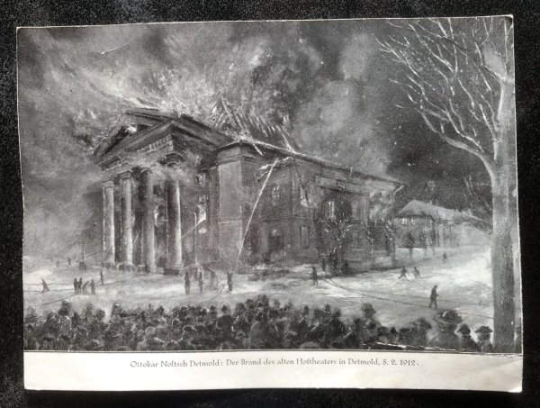 1912 ist das Detnolder Landestheater bis auf die Grundmauern niedergebrannt. - © Bildrechte: Volker Hansmann