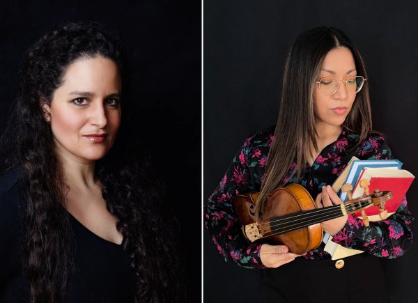 Sängerin Tehila Nini Goldstein (links) und Barockgeigerin Karla Enriquez. - © Bildrechte: Boulevard Baroque