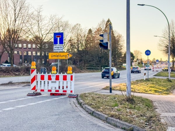 Die Sperrung der Bielefelder Straße in Detmold wird am Montag aufgehoben. - © Archivfoto: Raphael Bartling