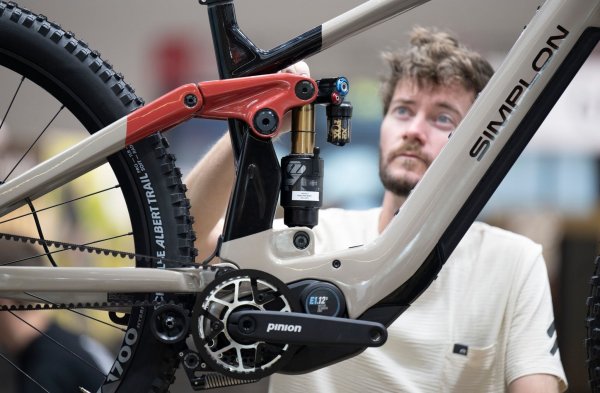 E-Bikes stehen im Zentrum der Messe Eurobike. - © Boris Roessler/dpa