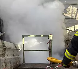 Die Rauchentwicklung war erheblich. - © Freiwillige Feuerwehr Horn-Bad Meinberg