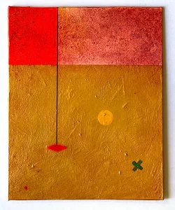 Aktuell dominieren in Marek Radkes Arbeiten die Farben Rot und Orange sowie Goldtöne. - © Bildrechte: Marek Radkes