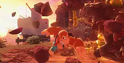 Praktisch alles in der Spielwelt von "Donkey Kong Bananza" lässt sich zerstören – das kennen wir so von Nintendo-Spielen eigentlich nicht. - © Nintendo