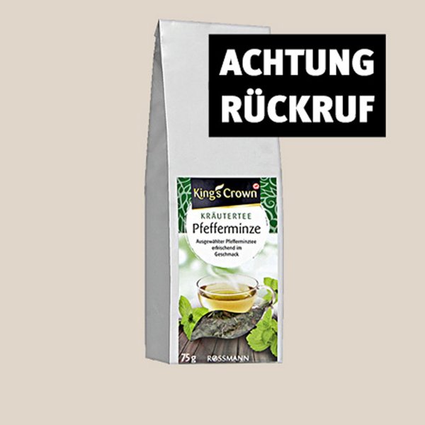 Rossmann ruft Pfefferminztee zurück - © Foto: dpa