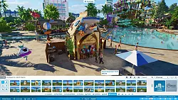 Damit keiner hungrig bleibt, brauchen die Parkbesucher auch Essen und Trinken. Für jeden ist was dabei, sogar vegetarische und vegane Optionen sind verkaufbar. - © Frontier Developments