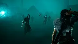 Eine düstere Begegnung: Ryn steht in Echoes of the End finsteren Gegnern gegenüber. - © Myrkur Games