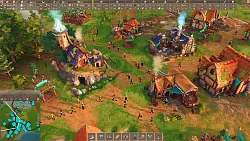 Der Wuselfaktor von "Pioneers of Pagonia" ist hoch, größere Ansiedlungen können mehrere tausend Bewohner darstellen. - © Envision Entertainment