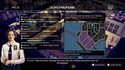 Pro Schicht gibt es vier Schichtaufgaben, aus denen wir wählen können. Das Problem ist, dass sich die in dieser Übersicht wiederholen. Erst auf den Straßen entwickelt sich daraus eine Mischung, die mal richtig gut ist – und mal ziemlich repetitiv und langweilig. - © Fallen Tree Games