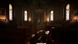 Es ist dunkel in dieser Kirche, aber sie birgt mehr Geheimnisse als noch in der "Amerzone"-Version von 1999. - © Microids