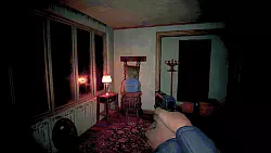 Eine d&uuml;stere Szene aus Apartment No 129: Spieler erforschen geheimnisvolle R&auml;ume und sto&szlig;en auf unheimliche Entdeckungen. - &copy; Axyos Games