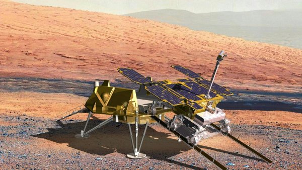 Der Mars-Rover Rosalind Franklin soll ab 2030 nach Spuren von Leben auf dem Roten Planeten suchen. (grafische Darstellung) - © -/Airbus/dpa