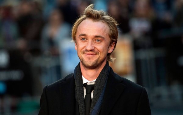 Als Draco mit platinblondem Haar - privat auch ohne - © Will Oliver/EPA/dpa