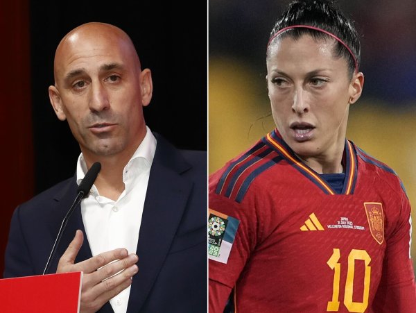 Die spanische Fußballspielerin Jennifer Hermoso erhebt Vorwürfe gegen Luis Rubiales, Präsident des spanischen Fußballverbandes. - © John Cowpland/Rfef/AP/EUROPA PRESS/dpa