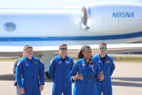 Der russische Kosmonaut Alexander Grebenkin und die Nasa-Astronauten Michael Barratt, Jeanette Epps, sowie Matthew Dominick kehren nach Monaten im All zur Erde zurück und sollen am Freitag eintreffen. (Archivbild) - © Richard Tribou/TNS via ZUMA Press Wire/dpa