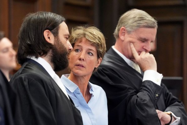 Christina Block wird vorgeworfen, die Entführung zweier ihrer Kinder in Auftrag gegeben zu haben. - © Marcus Brandt/Pool-dpa/dpa