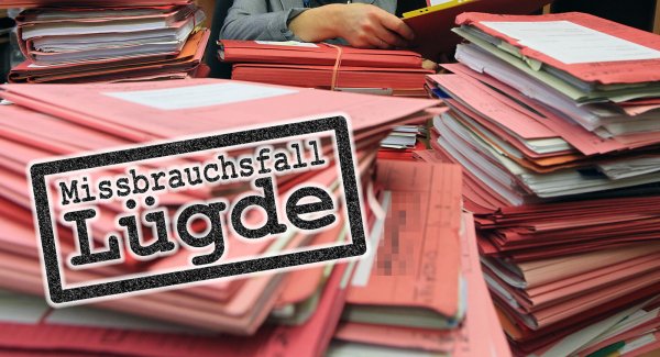 13.000 Seiten umfassen die Kreishaus-Akten Akten zum Thema Lügde. - © Bernhard Preuß