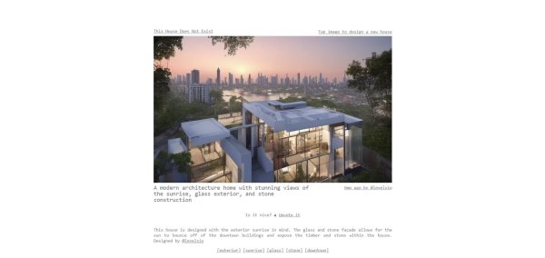 Kann man machen: Der KI-Hausgenerator produziert vor allem Bauwerke zum Träumen. - © thishousedoesnotexist.org/dpa-tmn