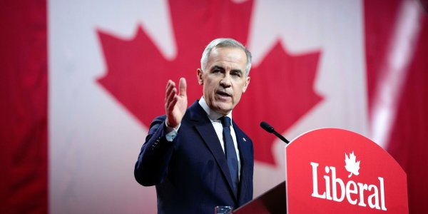 Mark Carney richtete in seiner Siegesrede klare Worte an die Adresse Donald Trumps. - © Justin Tang/The Canadian Press via AP/dpa
