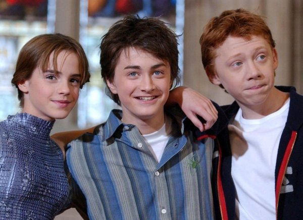 Die Schauspieler Emma Watson (l-r), Daniel Radcliffe und Rupert Grint, Stars der Harry-Potter-Filme (Archivbild). - © Andy Butterton/Press Association/dpa