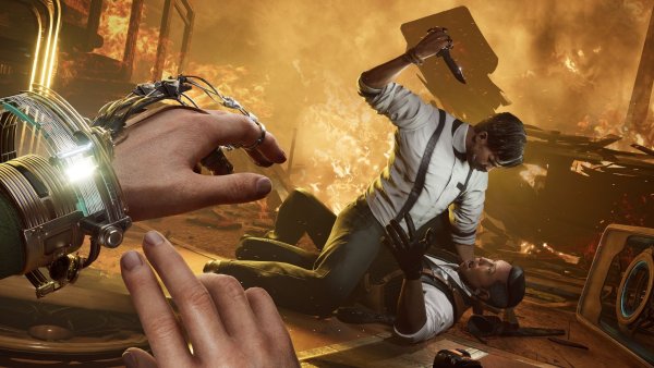 Nützliches Gadget: Mit dem Rekonstruktor lässt sich die Zeit vor- und zurückdrehen. - © Critical Hit Games/Plaion/dpa-tmn