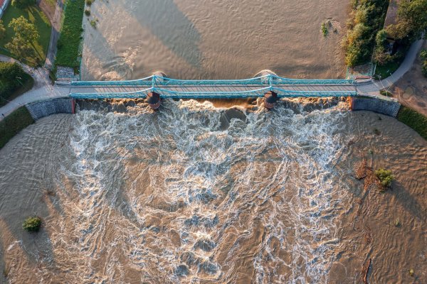 In Polen führen viele Flüsse noch Hochwasser. - © Maciej Kulczynski/PAP/dpa
