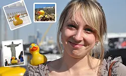 Quienscheente Pelle mit ihrer Besitzerin Lisa Röhne. - © Foto: Lisa Röhne