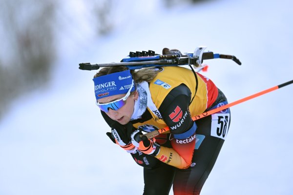 Franziska Preuß holt den siebten Podestplatz der Saison. - © Sven Hoppe/dpa