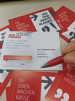 Postkartenaktion der IG Metall Zwickau - © IG Metall Zwickau