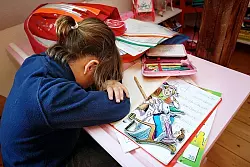 Hausaufgaben als Qual: Kindern mit Aufmerksamkeitsdefiziten f&auml;llt es schwer, sich zu konzentrieren. Sie haben ein ber&uuml;hmtes "Vorbild" in der Literatur - den "Zappel-Philipp" aus der Feder von Heinrich Hoffmann.