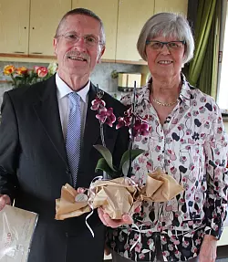 Dr. Ulrich Ketz (1. Vorsitzende) und Elisabeth Schmelzer (2. Vorsitzende und Frauensprecherin). - &copy; SoVD