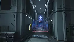 Hier geht's nicht weiter, eine Lichtschranke macht das Fortkommen unm&ouml;glich. K&ouml;nnen wir die Barriere hacken? Einen Umweg gehen, aber dann mit neuen Gegnern zu tun bekommen? Welcher Weg ist der beste? - &copy; Spikewave Games