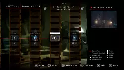 Im Schnittraum k&ouml;nnen wir erlebte Szenen noch einmal spielen, um verpasste Sammelst&uuml;cke zu finden oder den Spielverlauf durch neue Entscheidungen zu &auml;ndern. - &copy; Supermassive