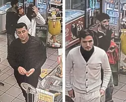 Diese drei M&auml;nner sind eines Tankstellenraubes verd&auml;chtig. - &copy; Polizei/Oliver Wendtland