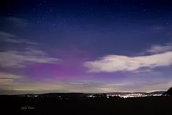 Polarlichter &uuml;ber Istrup, fotografiert von Gaby Prasse. - &copy; Gaby Prasse