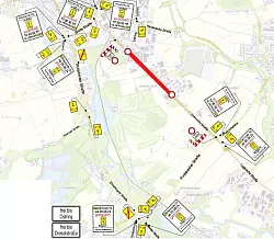 Der Abschnitt zwischen Dieselstra&szlig;e und Ostring wird gesperrt. - &copy; Grafik: Stra&szlig;en.NRW