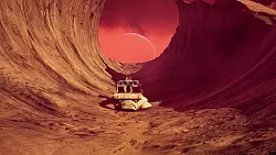 Dies ist keine intergalaktische Halfpipe, sondern ein weiterer geheimnisvoller Ort, den wir auf "Regis III" entdecken. Aber wo ist unsere Crew? - &copy; 11 bit studios