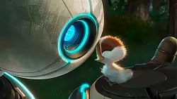 Awwwww!! Der wilde Roboter Roz zieht behutsam das kleine G&auml;nsek&uuml;ken auf. Ist das nicht goldig? - &copy; Universal Pictures