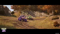 Mit gef&uuml;hlvollem Driften kommen wir mit den Riesendingern auch gut um enge Kurven. - &copy; Milestone