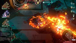 W&auml;hrend unser Kristallbot oben links die n&auml;chste T&uuml;r &ouml;ffnet, wehren wir mit unseren Helden die Gegner ab. - &copy; Amplitude Studios