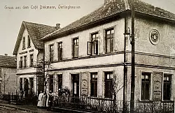 Eine Ansichtskarte aus Kaisers Zeiten: Das Caf&eacute; Diekmann an der Ecke Holterstra&szlig;e/Friedrichstra&szlig;e. - &copy; Repro: Horst Biere