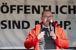 Verdi-Chef Frank Werneke sieht wenig Platz f&uuml;r die AfD im Gewerkschaftslager. (Archivfoto) - &copy; Sebastian Kahnert/dpa
