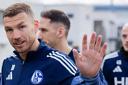 Edin Dzeko ist neu beim FC Schalke. - &copy; Rolf Vennenbernd/dpa