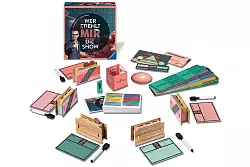 Minimum 3 und maximal 5 Spielende ab 10 Jahren treten bei «Wer stiehlt mir die Show?» an. In bis zu eineinhalb Stunden pro Spielrunde muss man etwa Wissensfragen beantworten, Antwortsätze rückwärts formulieren oder Songs gurgeln. - © Ravensburger/dpa-tmn