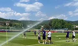 Die deutsche U21 freut sich auf das Viertelfinale gegen Italien. - © Christian Kunz/dpa