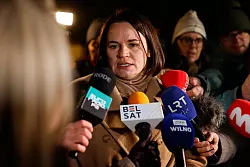 Die belarussische Oppositionsführerin Swetlana Tichanowskaja will die Freilassung auch Hunderter weiterer politischer Gefangener erreichen. - © Mindaugas Kulbis/AP/dpa