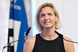 Laura Ludwig besuchte das DFB-Spiel in Zürich. - © Georg Wendt/dpa